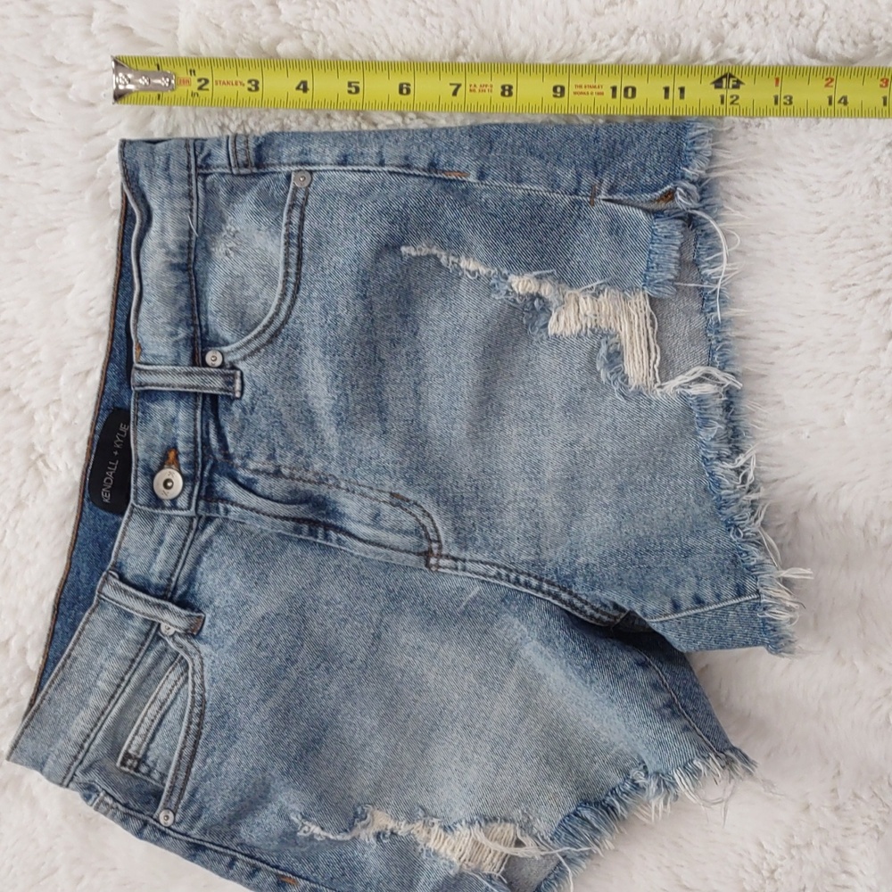Kendall & Kylie Women's Blue Denim Shorts - Picture 10 of 13